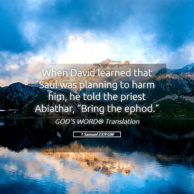 Picture 05 - 1 Samuel 23:9 GW - When David learned that Saul was planning to harm - Bible Verse Picture