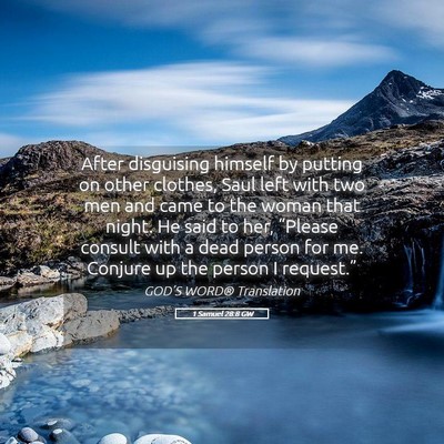 Picture 05 - 1 Samuel 28:8 GW - After disguising himself by putting on other - Bible Verse Picture