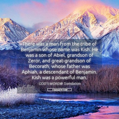 Picture 05 - 1 Samuel 9:1 GW - There was a man from the tribe of Benjamin whose - Bible Verse Picture