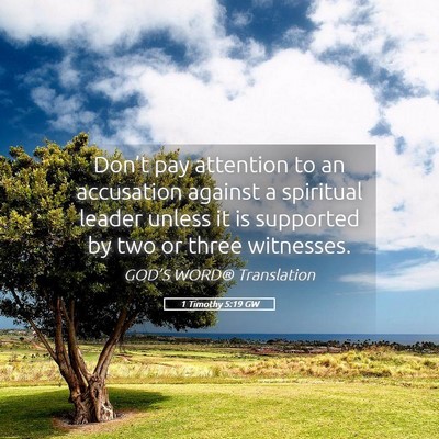 Picture 05 - 1 Timothy 5:19 GW - Don’t pay attention to an accusation against a - Bible Verse Picture