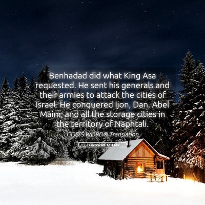 Picture 05 - 2 Chronicles 16:4 GW - Benhadad did what King Asa requested. He sent his - Bible Verse Picture