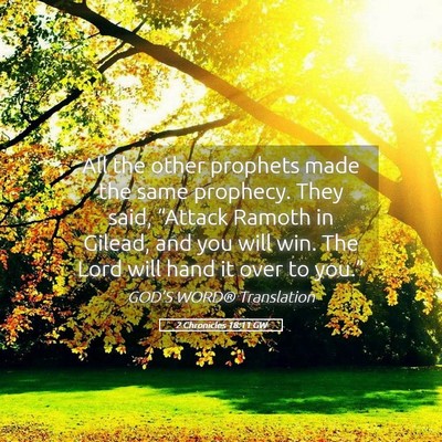 Picture 05 - 2 Chronicles 18:11 GW - All the other prophets made the same prophecy. - Bible Verse Picture