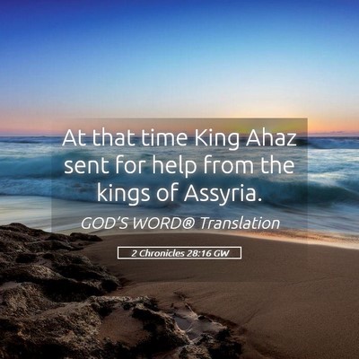 Picture 05 - 2 Chronicles 28:16 GW - At that time King Ahaz sent for help from the - Bible Verse Picture