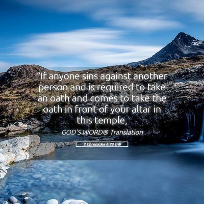 Picture 05 - 2 Chronicles 6:22 GW - “If anyone sins against another person and is - Bible Verse Picture