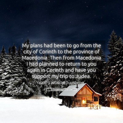 Picture 05 - 2 Corinthians 1:16 GW - My plans had been to go from the city of Corinth - Bible Verse Picture