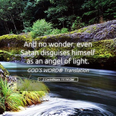 Picture 05 - 2 Corinthians 11:14 GW - And no wonder, even Satan disguises himself as an - Bible Verse Picture