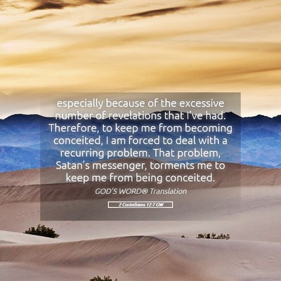 Picture 05 - 2 Corinthians 12:7 GW - especially because of the excessive number of - Bible Verse Picture