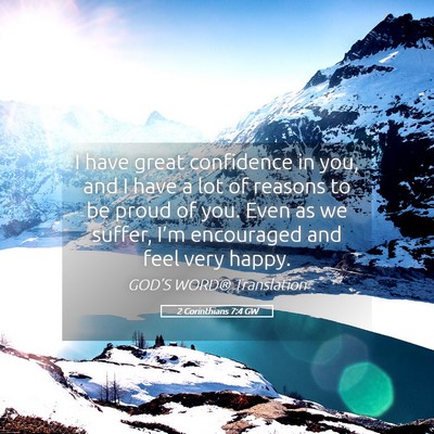 Picture 05 - 2 Corinthians 7:4 GW - I have great confidence in you, and I have a lot - Bible Verse Picture