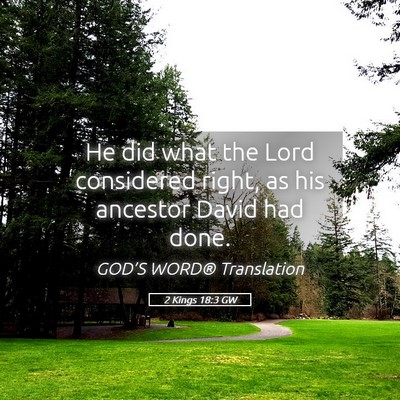 Picture 05 - 2 Kings 18:3 GW - He did what the Lord considered right, as his - Bible Verse Picture