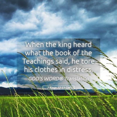 Picture 05 - 2 Kings 22:11 GW - When the king heard what the book of the - Bible Verse Picture