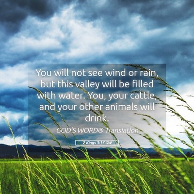 Picture 05 - 2 Kings 3:17 GW - You will not see wind or rain, but this valley - Bible Verse Picture
