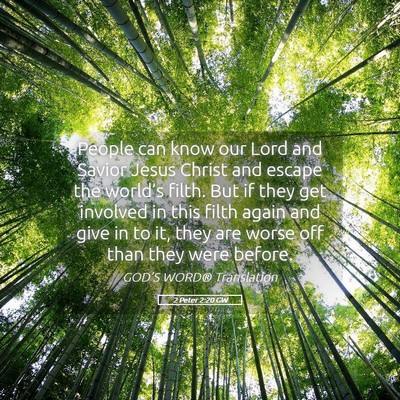 Picture 05 - 2 Peter 2:20 GW - People can know our Lord and Savior Jesus Christ - Bible Verse Picture