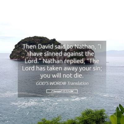 Picture 05 - 2 Samuel 12:13 GW - Then David said to Nathan, “I have sinned - Bible Verse Picture