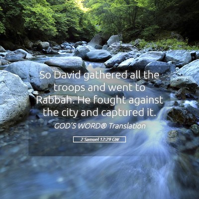 Picture 05 - 2 Samuel 12:29 GW - So David gathered all the troops and went to - Bible Verse Picture