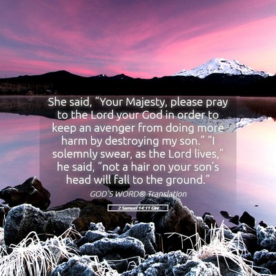 Picture 05 - 2 Samuel 14:11 GW - She said, “Your Majesty, please pray to the - Bible Verse Picture