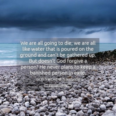 Picture 05 - 2 Samuel 14:14 GW - We are all going to die; we are all like water - Bible Verse Picture