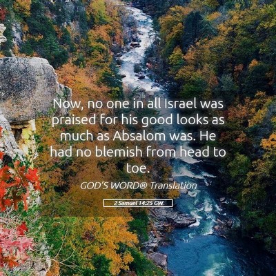 Picture 05 - 2 Samuel 14:25 GW - Now, no one in all Israel was praised for his - Bible Verse Picture