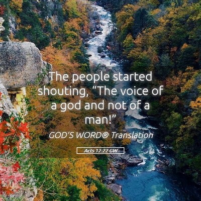 Picture 05 - Acts 12:22 GW - The people started shouting, “The voice of a - Bible Verse Picture