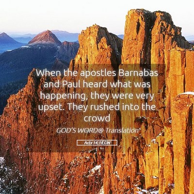 Picture 05 - Acts 14:14 GW - When the apostles Barnabas and Paul heard what - Bible Verse Picture
