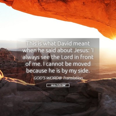 Picture 05 - Acts 2:25 GW - This is what David meant when he said about - Bible Verse Picture
