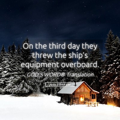 Picture 05 - Acts 27:19 GW - On the third day they threw the ship’s - Bible Verse Picture