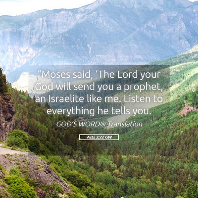 Picture 05 - Acts 3:22 GW - “Moses said, ‘The Lord your God will send you - Bible Verse Picture