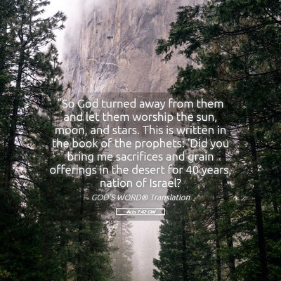Picture 05 - Acts 7:42 GW - “So God turned away from them and let them - Bible Verse Picture