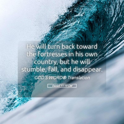 Picture 05 - Daniel 11:19 GW - He will turn back toward the fortresses in his - Bible Verse Picture