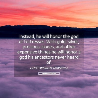 Picture 05 - Daniel 11:38 GW - Instead, he will honor the god of fortresses. - Bible Verse Picture