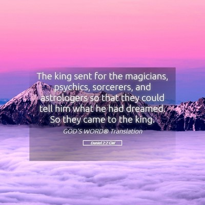 Picture 05 - Daniel 2:2 GW - The king sent for the magicians, psychics, - Bible Verse Picture