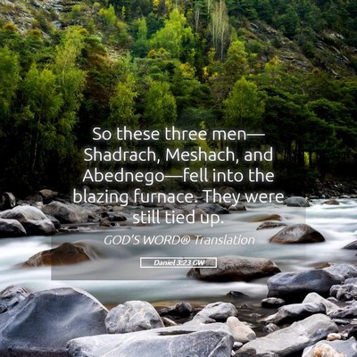Picture 05 - Daniel 3:23 GW - So these three men—Shadrach, Meshach, and - Bible Verse Picture