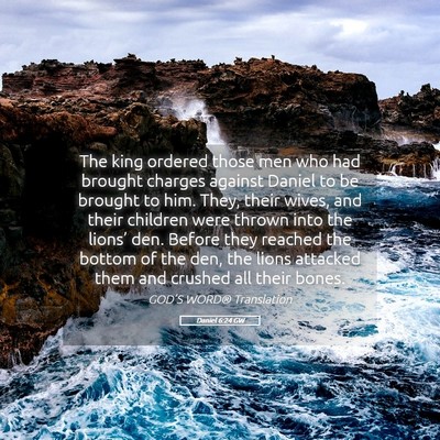 Picture 05 - Daniel 6:24 GW - The king ordered those men who had brought - Bible Verse Picture
