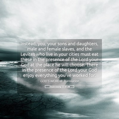 Picture 05 - Deuteronomy 12:18 GW - Instead, you, your sons and daughters, male and - Bible Verse Picture