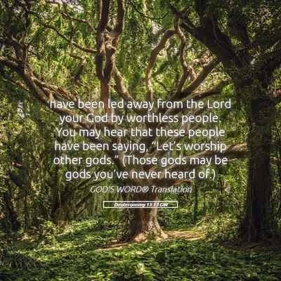 Picture 05 - Deuteronomy 13:13 GW - have been led away from the Lord your God by - Bible Verse Picture