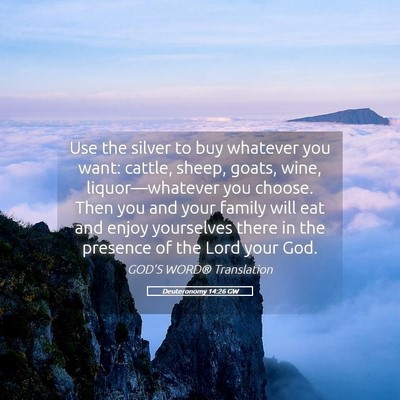Picture 05 - Deuteronomy 14:26 GW - Use the silver to buy whatever you want: cattle, - Bible Verse Picture