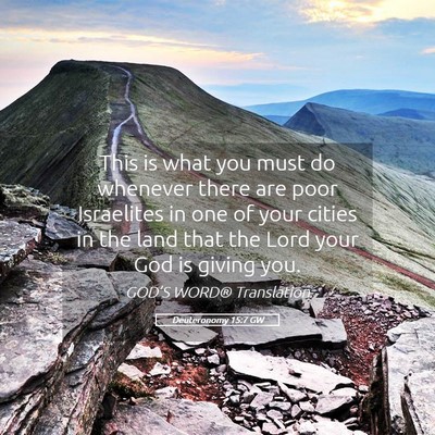 Picture 05 - Deuteronomy 15:7 GW - This is what you must do whenever there are poor - Bible Verse Picture