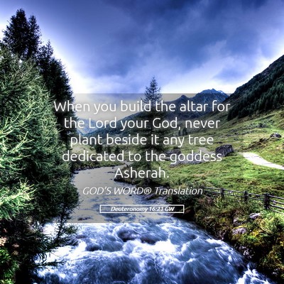 Picture 05 - Deuteronomy 16:21 GW - When you build the altar for the Lord your God, - Bible Verse Picture