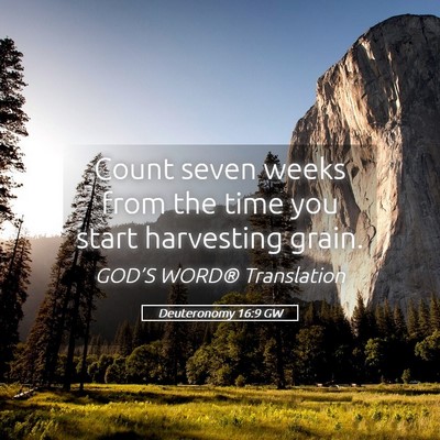 Picture 05 - Deuteronomy 16:9 GW - Count seven weeks from the time you start - Bible Verse Picture