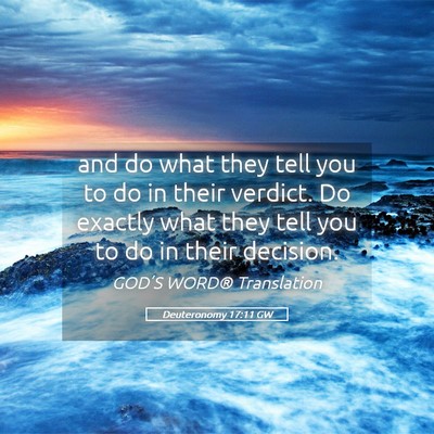 Picture 05 - Deuteronomy 17:11 GW - and do what they tell you to do in their verdict. - Bible Verse Picture