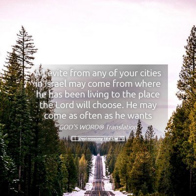 Picture 05 - Deuteronomy 18:6 GW - A Levite from any of your cities in Israel may - Bible Verse Picture