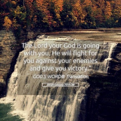 Picture 05 - Deuteronomy 20:4 GW - The Lord your God is going with you. He will - Bible Verse Picture