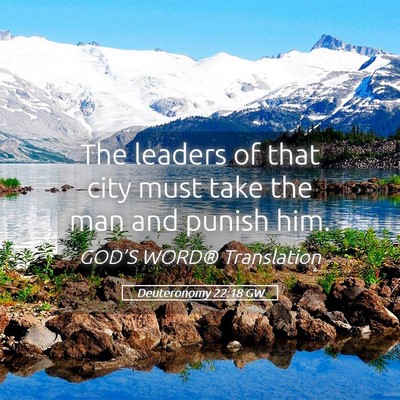 Picture 05 - Deuteronomy 22:18 GW - The leaders of that city must take the man and - Bible Verse Picture