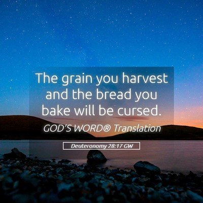 Picture 05 - Deuteronomy 28:17 GW - The grain you harvest and the bread you bake will - Bible Verse Picture