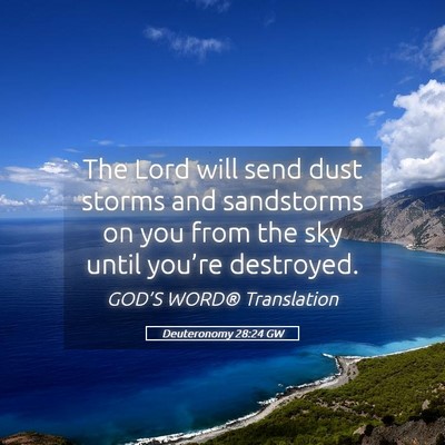 Picture 05 - Deuteronomy 28:24 GW - The Lord will send dust storms and sandstorms on - Bible Verse Picture
