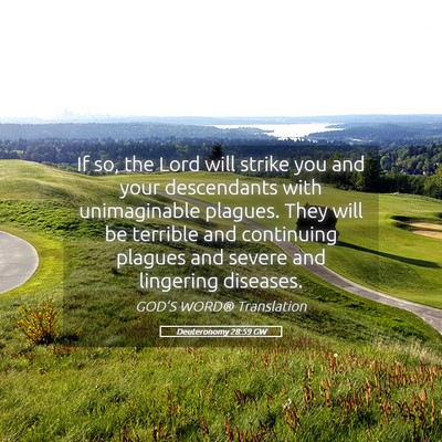 Picture 05 - Deuteronomy 28:59 GW - If so, the Lord will strike you and your - Bible Verse Picture