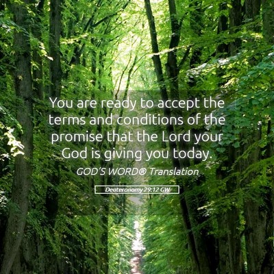 Picture 05 - Deuteronomy 29:12 GW - You are ready to accept the terms and conditions - Bible Verse Picture