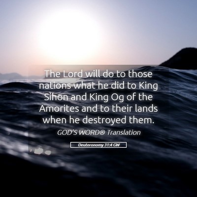 Picture 05 - Deuteronomy 31:4 GW - The Lord will do to those nations what he did to - Bible Verse Picture