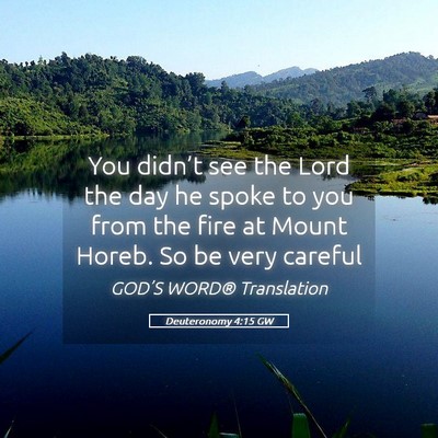 Picture 05 - Deuteronomy 4:15 GW - You didn’t see the Lord the day he spoke to you - Bible Verse Picture