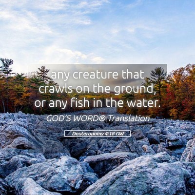 Picture 05 - Deuteronomy 4:18 GW - any creature that crawls on the ground, or any - Bible Verse Picture