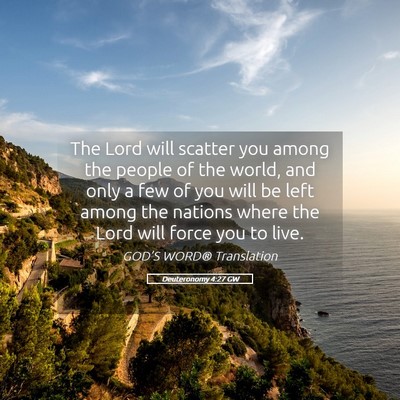 Picture 05 - Deuteronomy 4:27 GW - The Lord will scatter you among the people of the - Bible Verse Picture